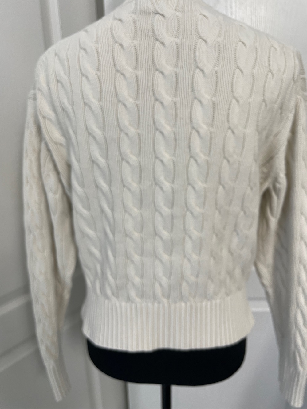 Ralph Lauren Polo 1967 sweater cable knit cotton S heritage preppy ivory - Picture 9 of 9